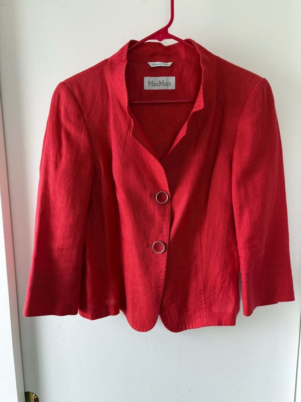 Max Mara Linen Cropped Blazer M